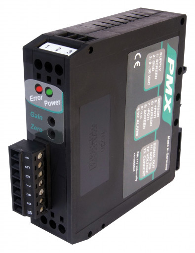 Der Signalwandler PMX-24 kann potentiometrische Sensorsignale in eine proportionale analoge Ausgangsgröße umwandeln. 